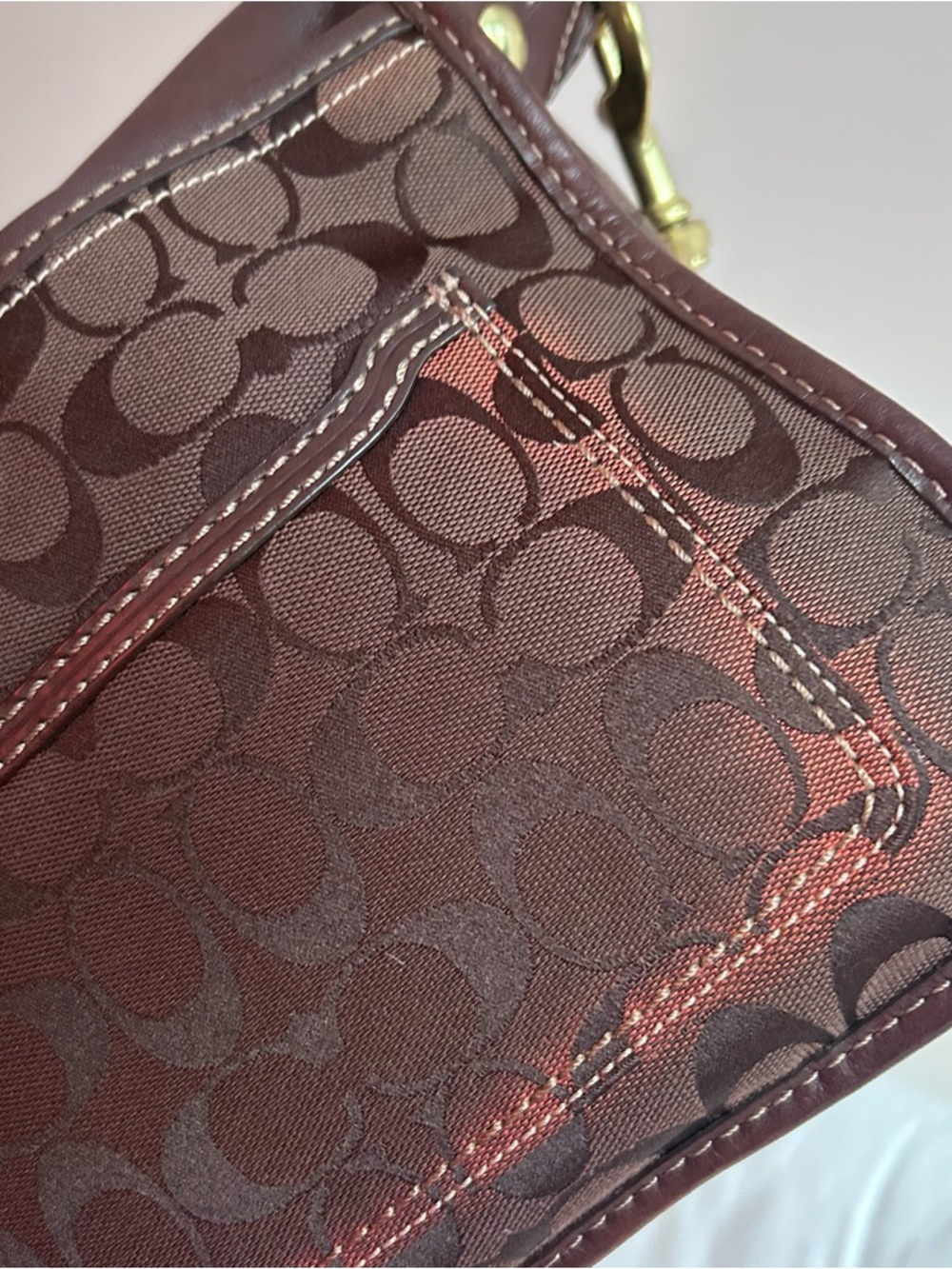 Vintage COACH Bleecker Legacy Flap Brown Leather Shoulder Bag 11434 - Picture 11 of 11